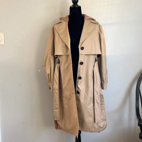 COACH NWT Classic Khaki Quilted Trench Coat size XS - Picture 5 of 16